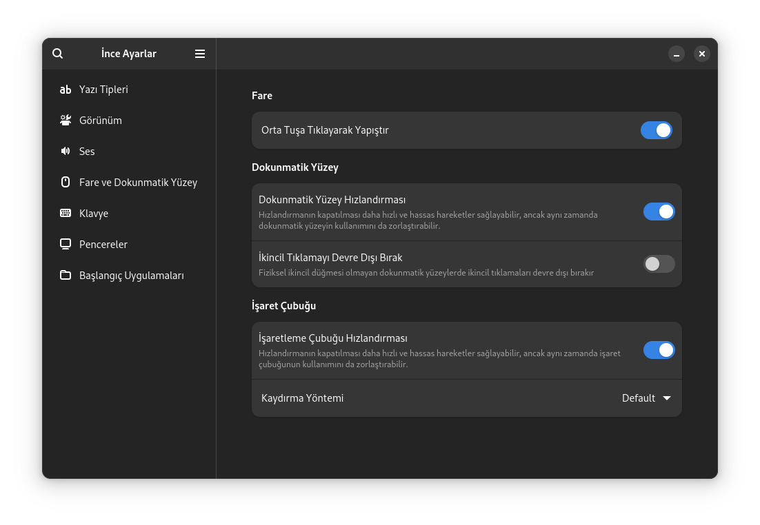 Gnome Tweaks - First Open